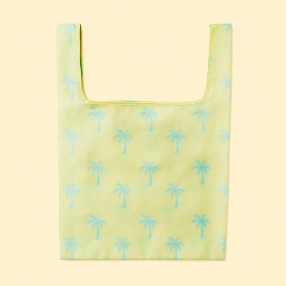 NWT Stoney Clover Lane x Target Reusable Tote Bag Light Yellow/Green Palm Tree - Picture 1 of 6